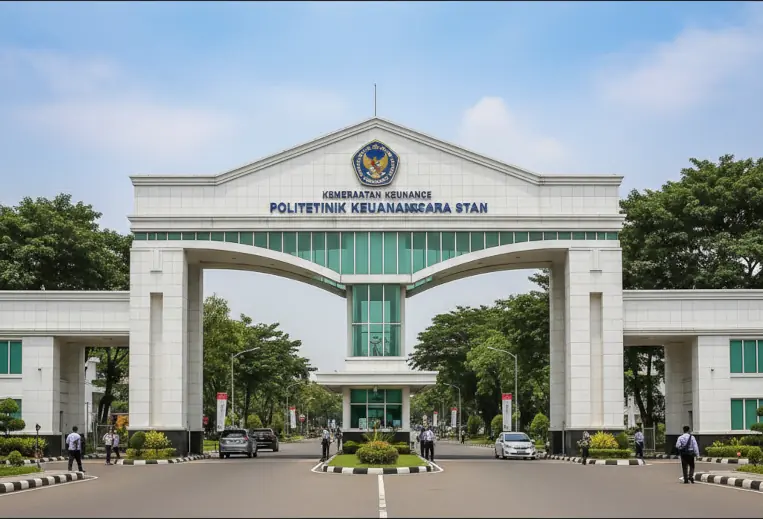 Gerbang kampus PKN STAN, sekolah kedinasan di bawah Kementerian Keuangan yang menjadi incaran calon ahli keuangan negara.