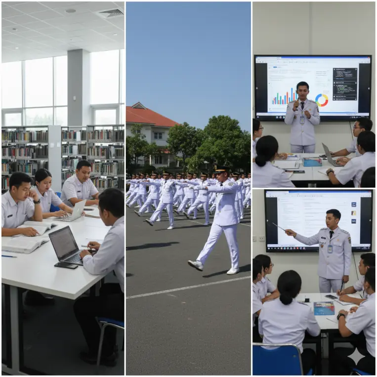 Perbandingan kehidupan kampus di STAN (akademis), IPDN (semi-militer), dan STIS (teknis-analitis).