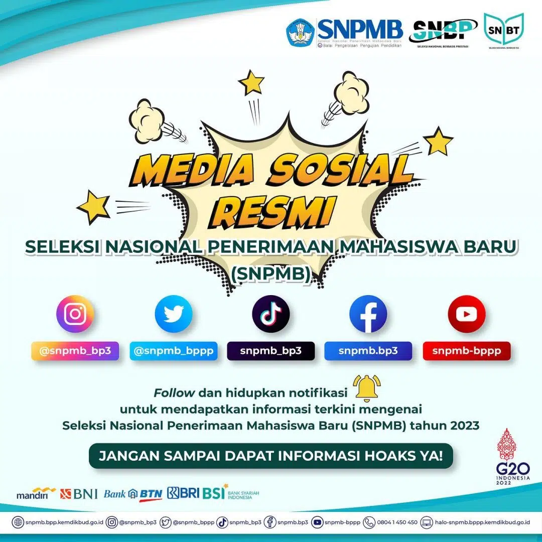 Akun Media Sosial SNPMB BPPP Kemendikbudristek